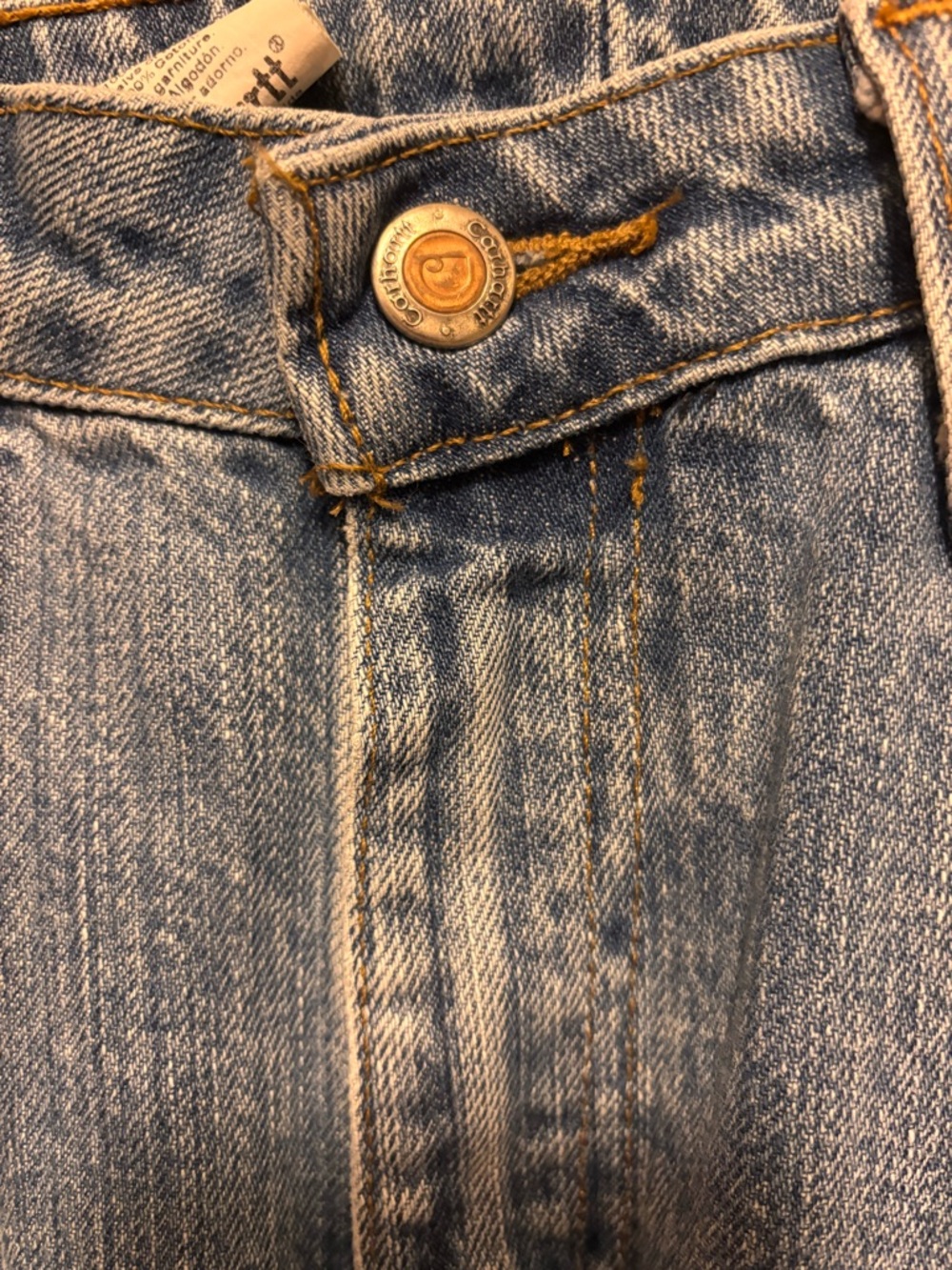 Carhartt Women’s Light Wash Straight Leg Jeans - Picture 3 of 4